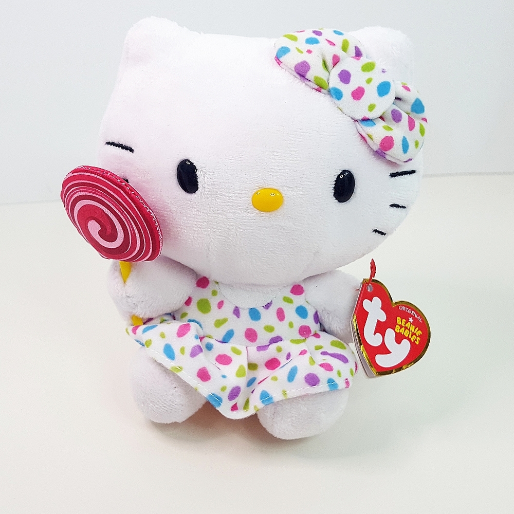 🔖Vtg Auth Hello Kitty🍭Ty Beanie Babies Collection💗Sanrio Plush Stuffed Toy